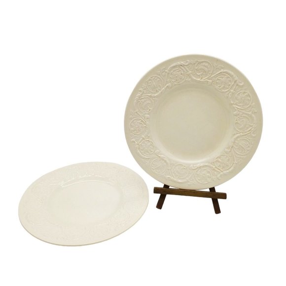 Wedgwood Patrician Bread Dessert Plates Set 2x Ivory England Etruria 6.5" - Picture 6 of 6
